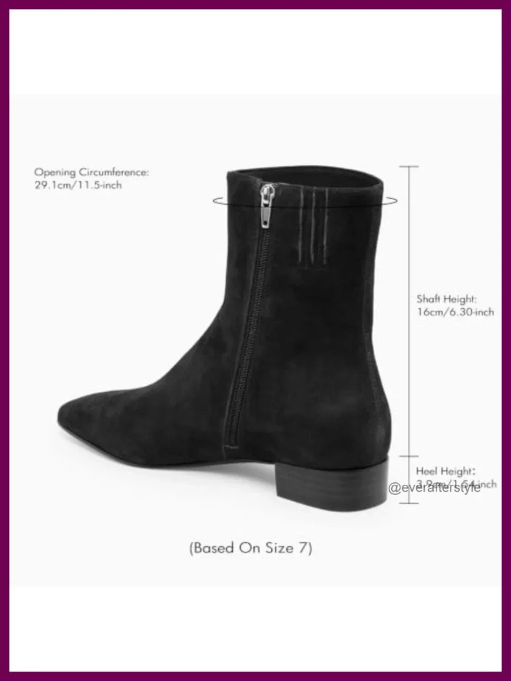 Womens Ankle Boots Chunky Low Heel Square Toe Zipper Dress Booties Faux Suede